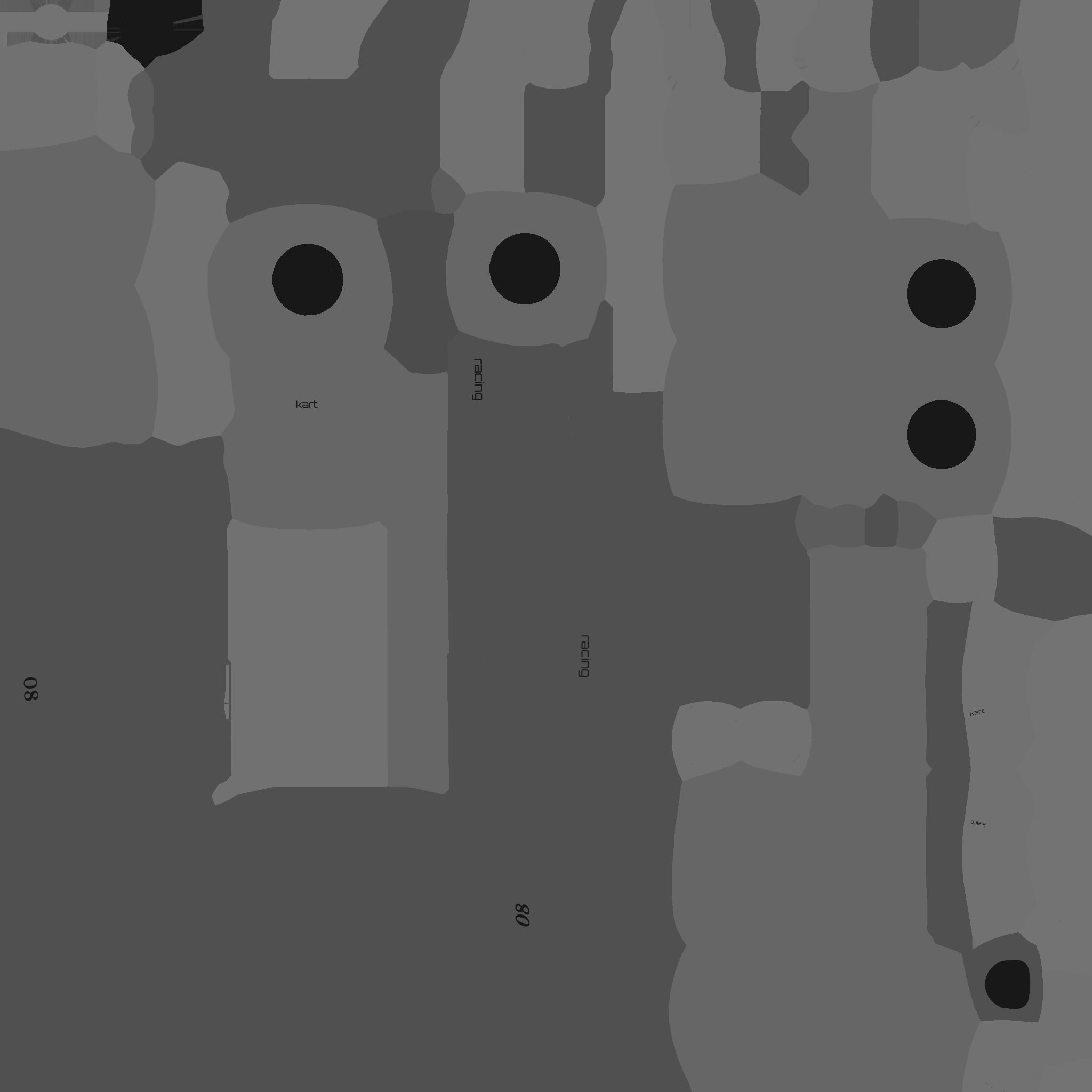 Cartoon Kart H09 Black - Vehicle Racing Design Low-poly 3D model_28