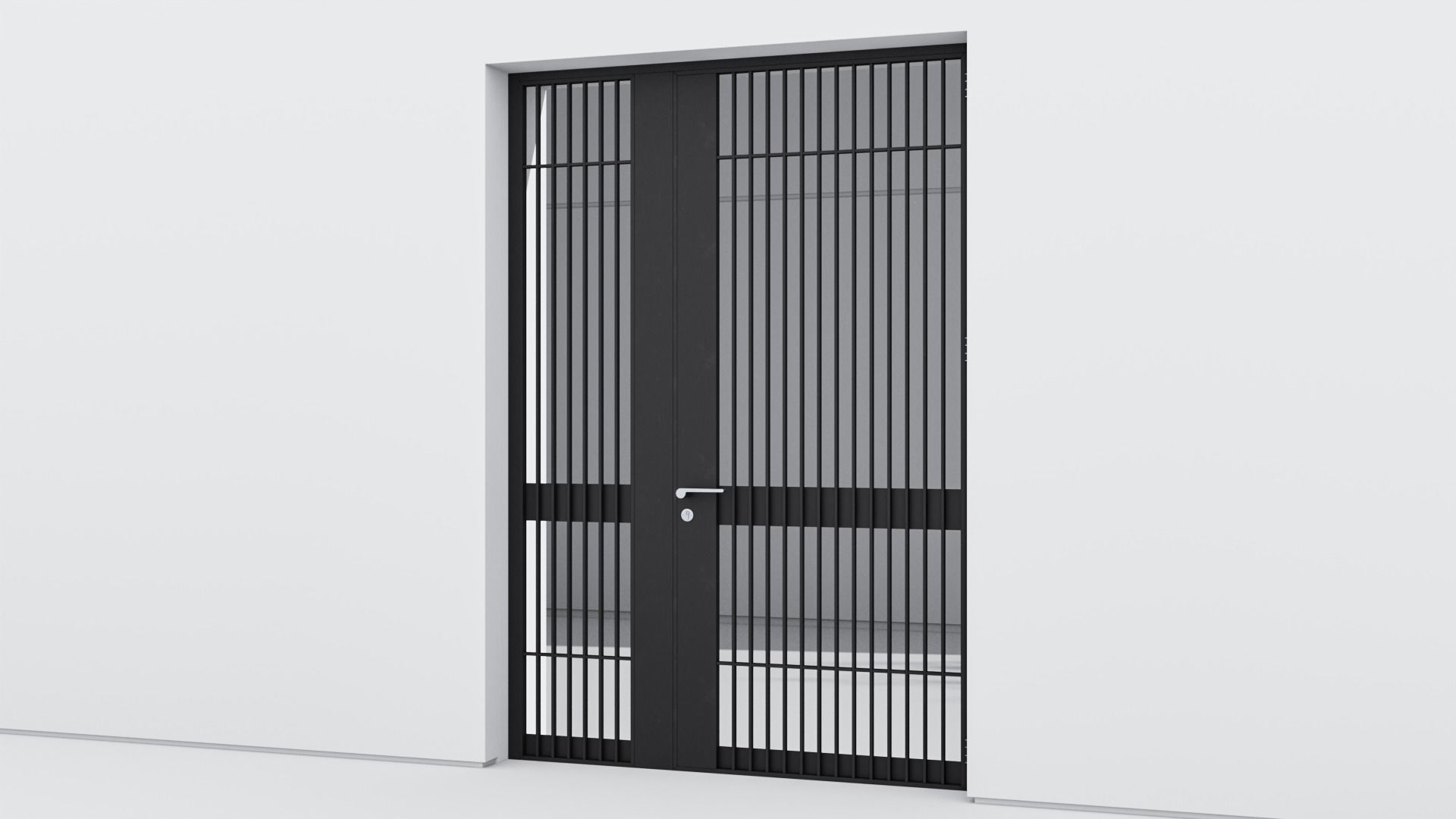 Aluminium door 176 3D model_3