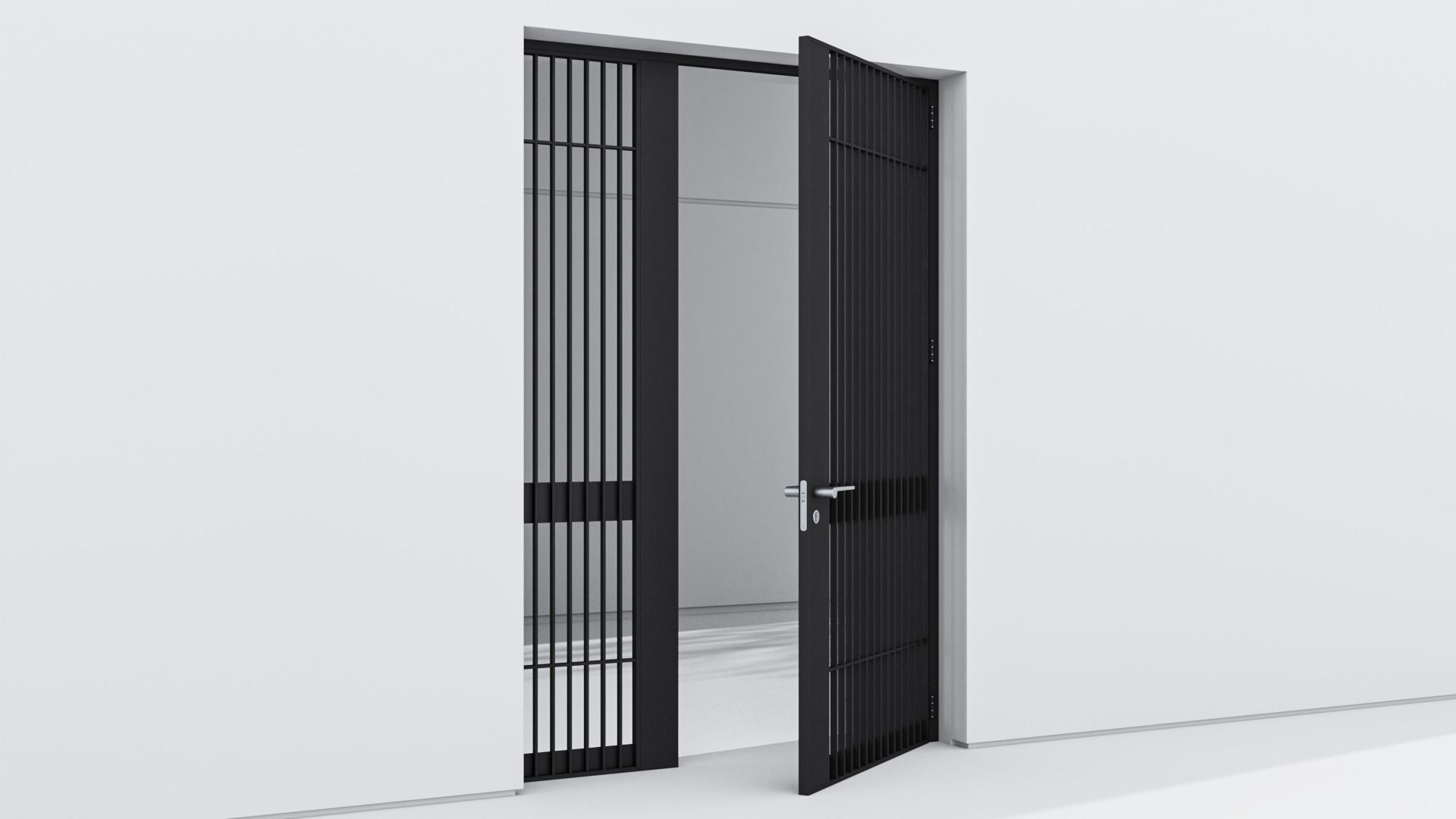 Aluminium door 176 3D model_2