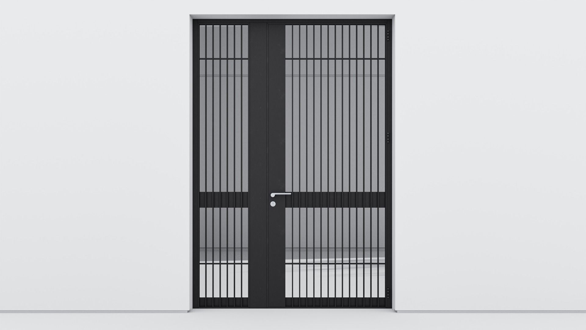 Aluminium door 176 3D model_1