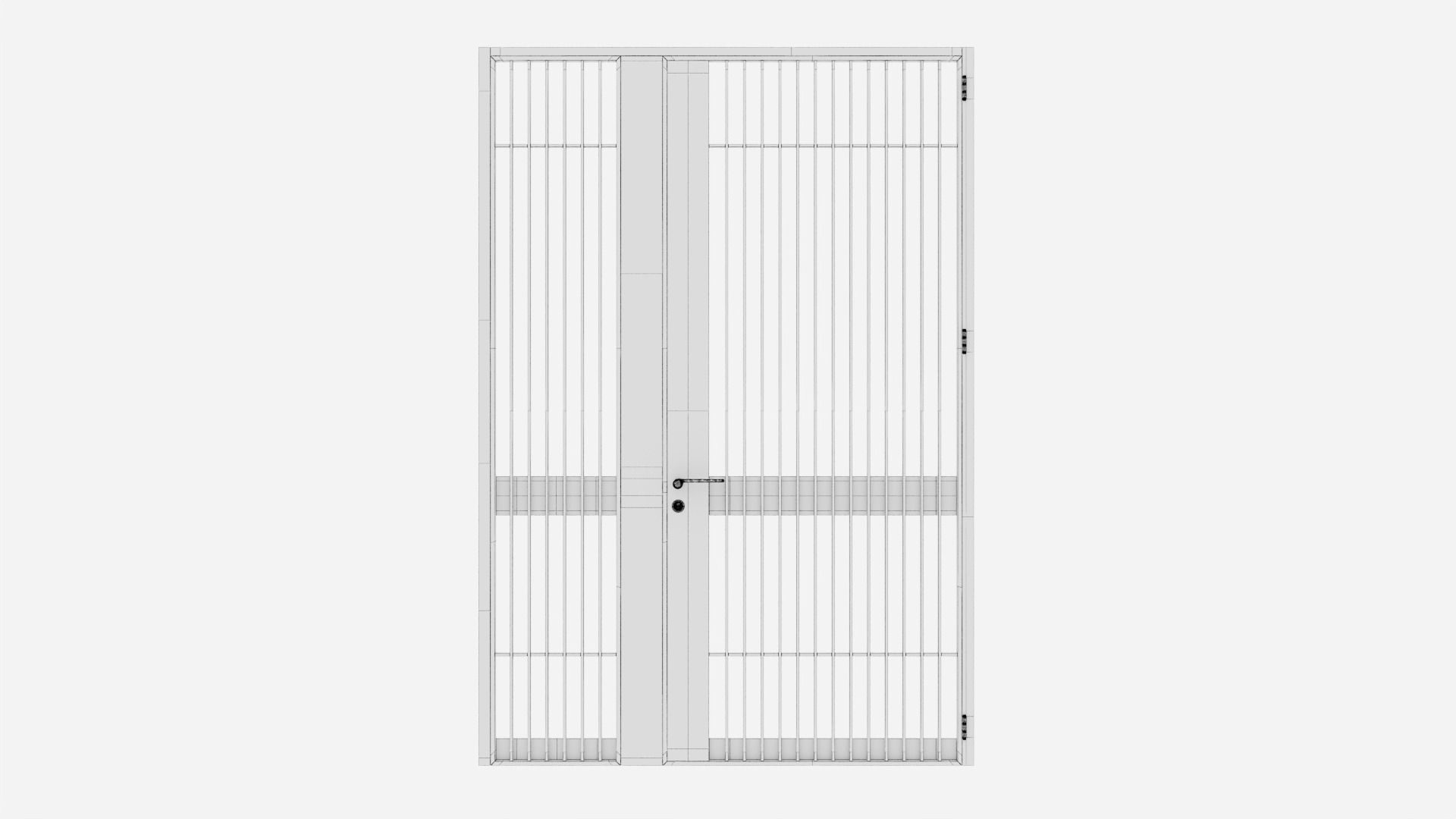 Aluminium door 176 3D model_5