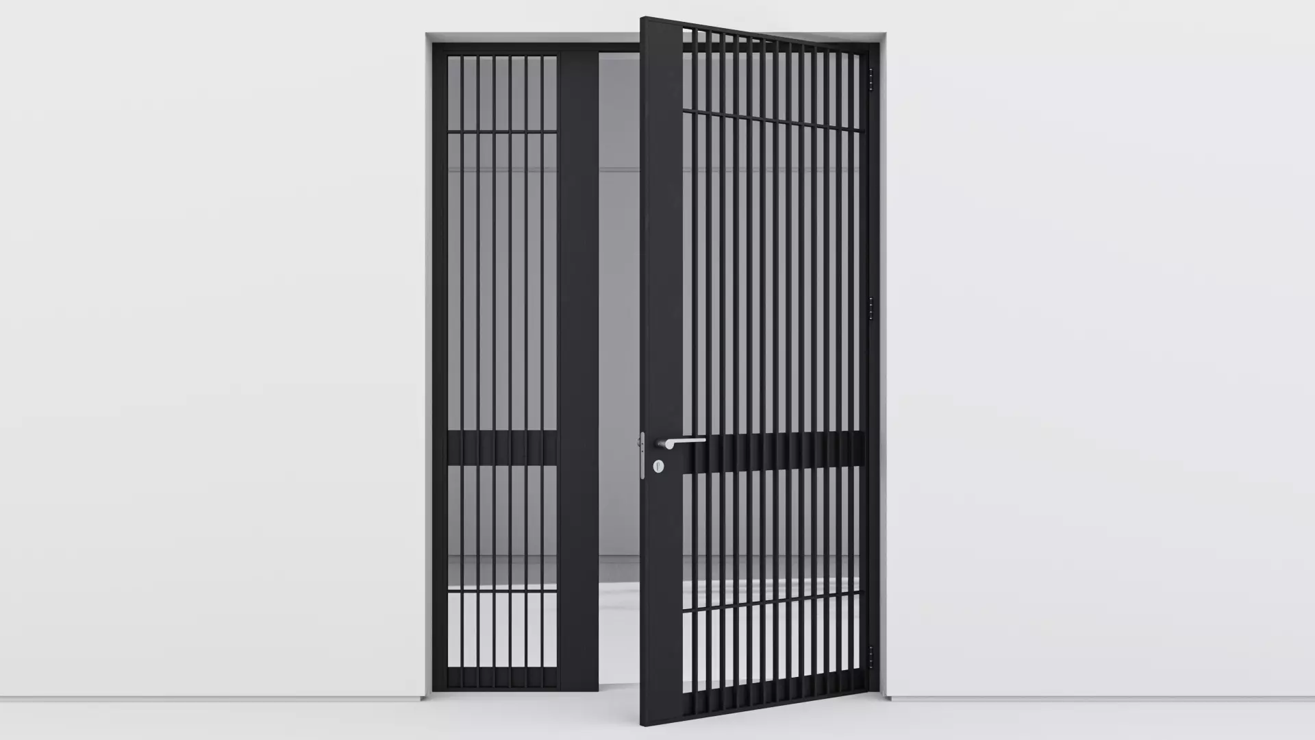 Aluminium door 176 3D model_0