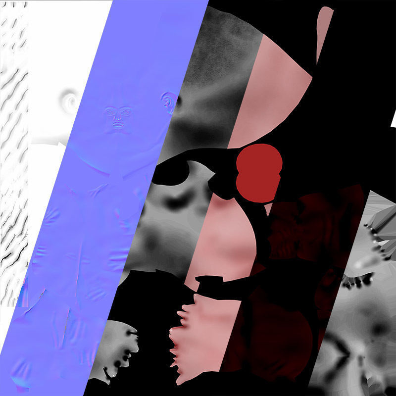 Animated and Morphed Human Fetus Low-poly 3D model_53