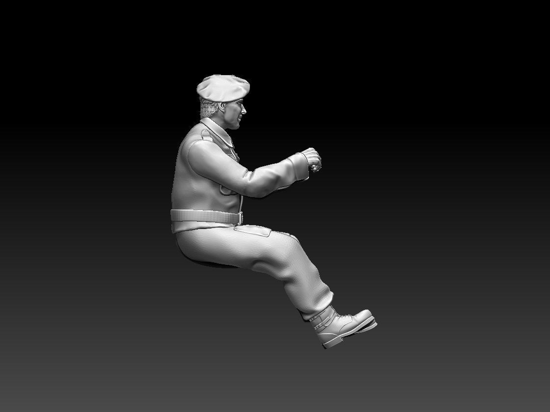 British soldier driver 3D print model_20