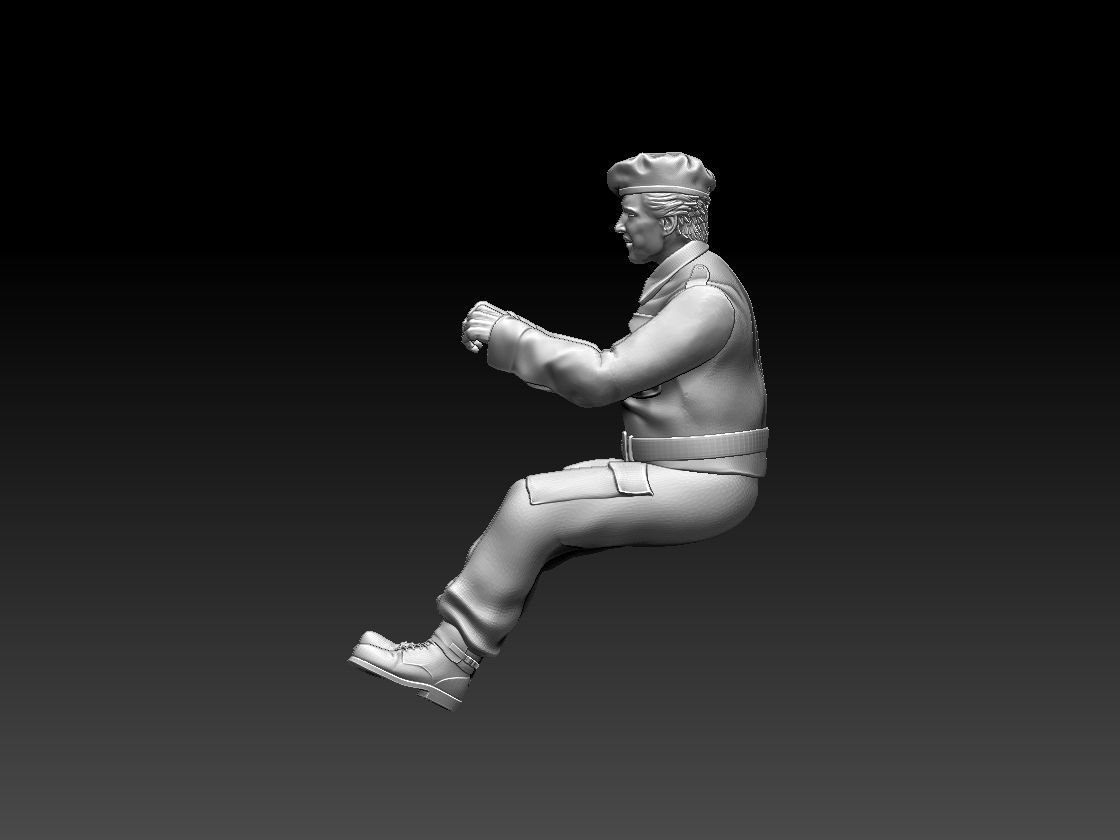 British soldier driver 3D print model_32