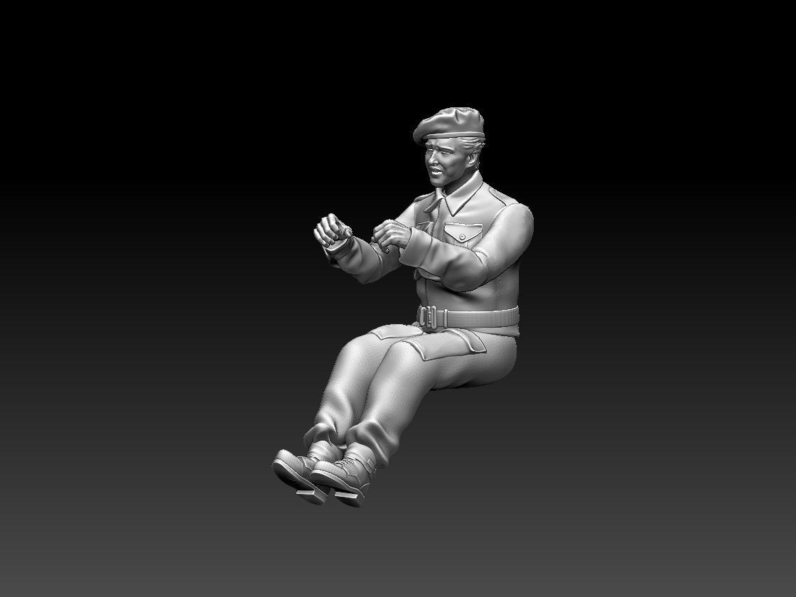 British soldier driver 3D print model_6