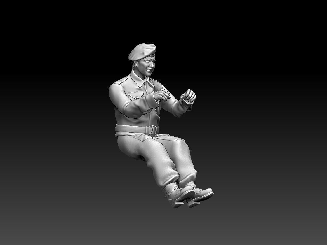 British soldier driver 3D print model_1