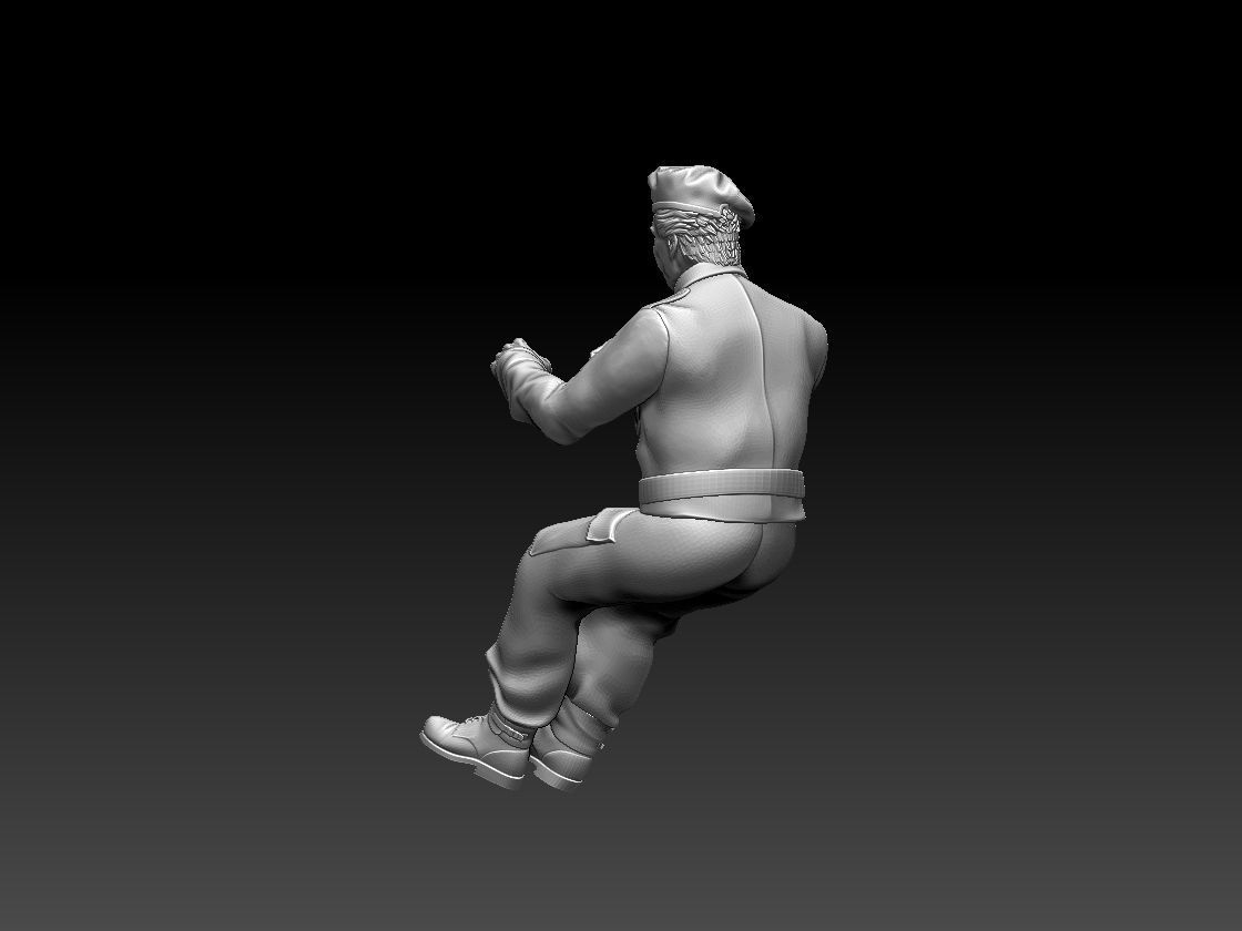 British soldier driver 3D print model_16