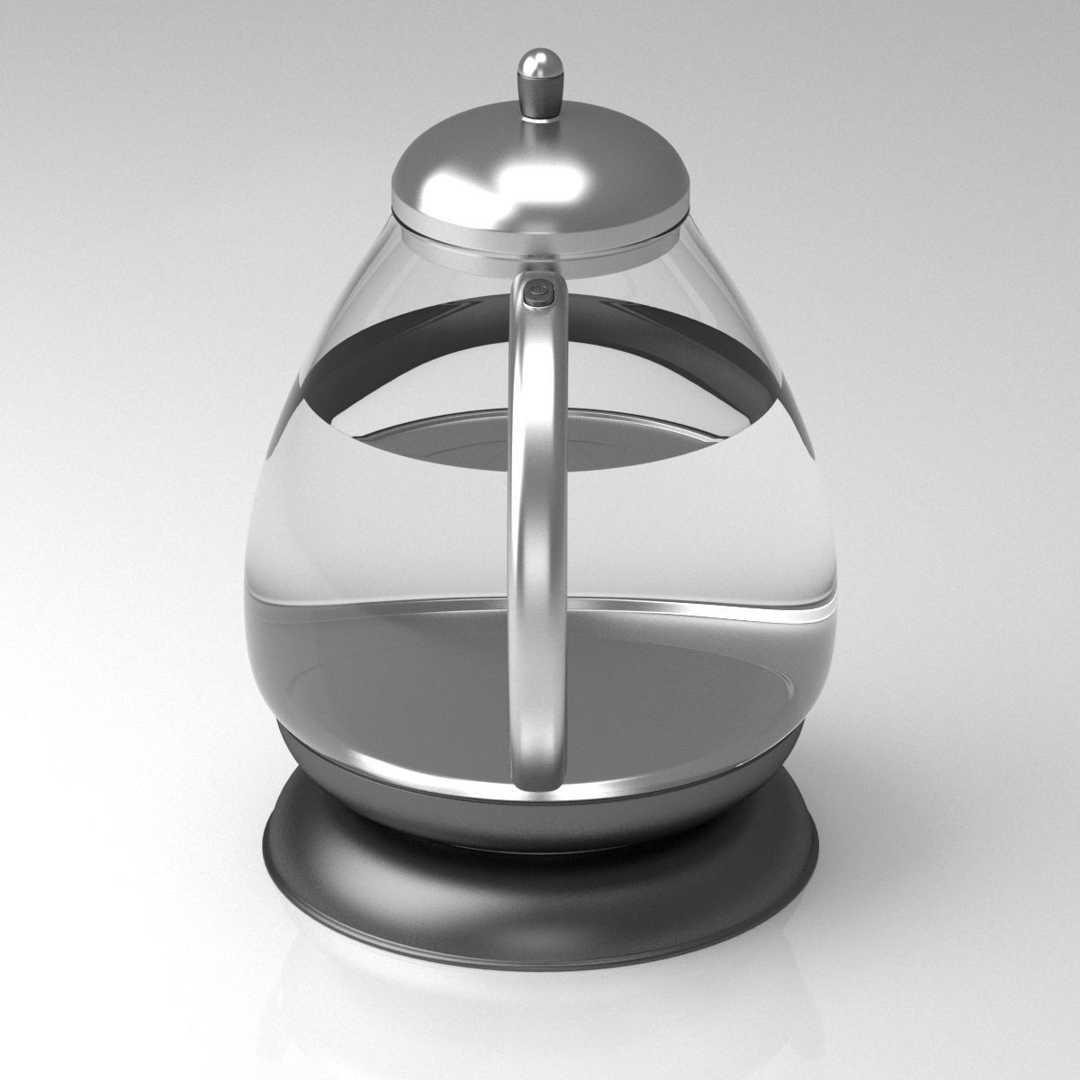 Glossy kettle with water 3D model_6