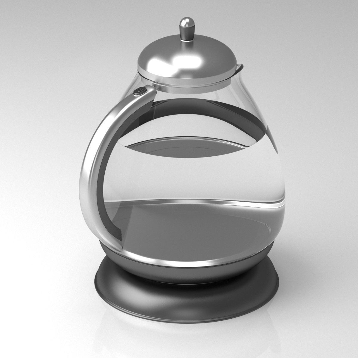 Glossy kettle with water 3D model_5