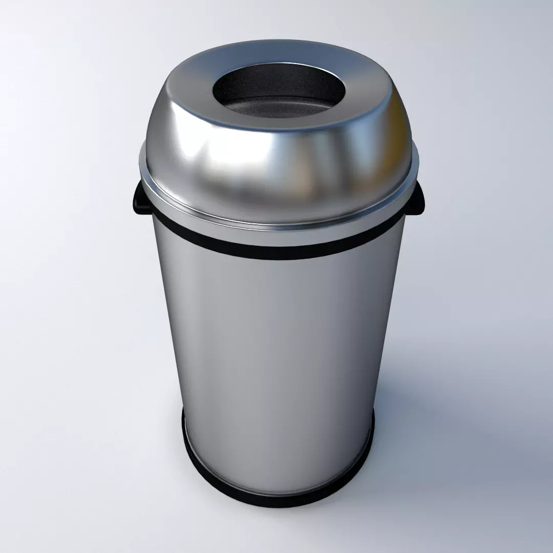 Trashcan trash can 3D model_0