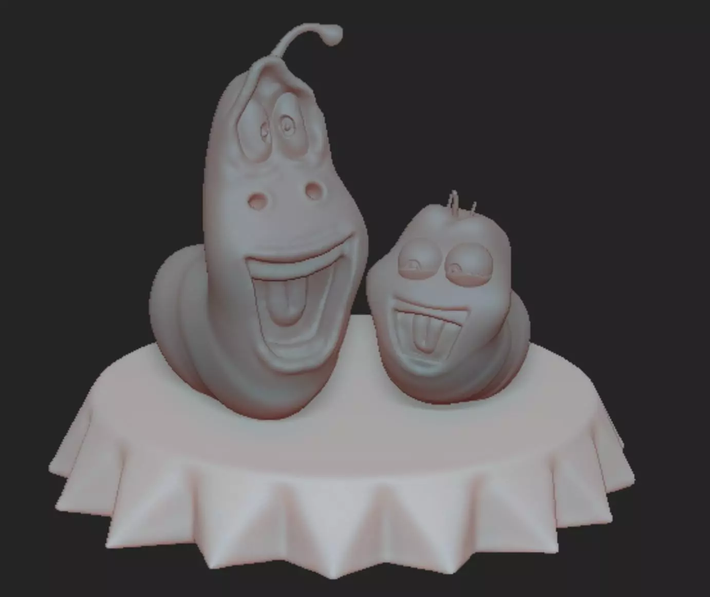 Larva Red and Yellow 3D print model