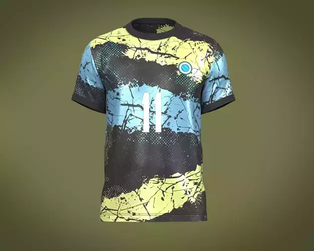 Soccer Football Black Jersey Player-11