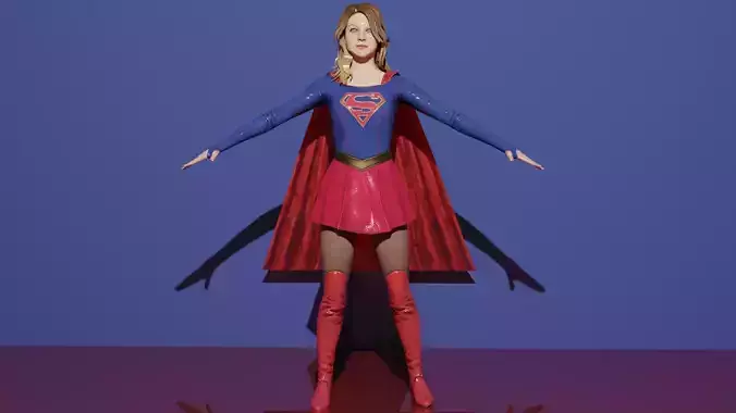 Supergirl woman in outfit