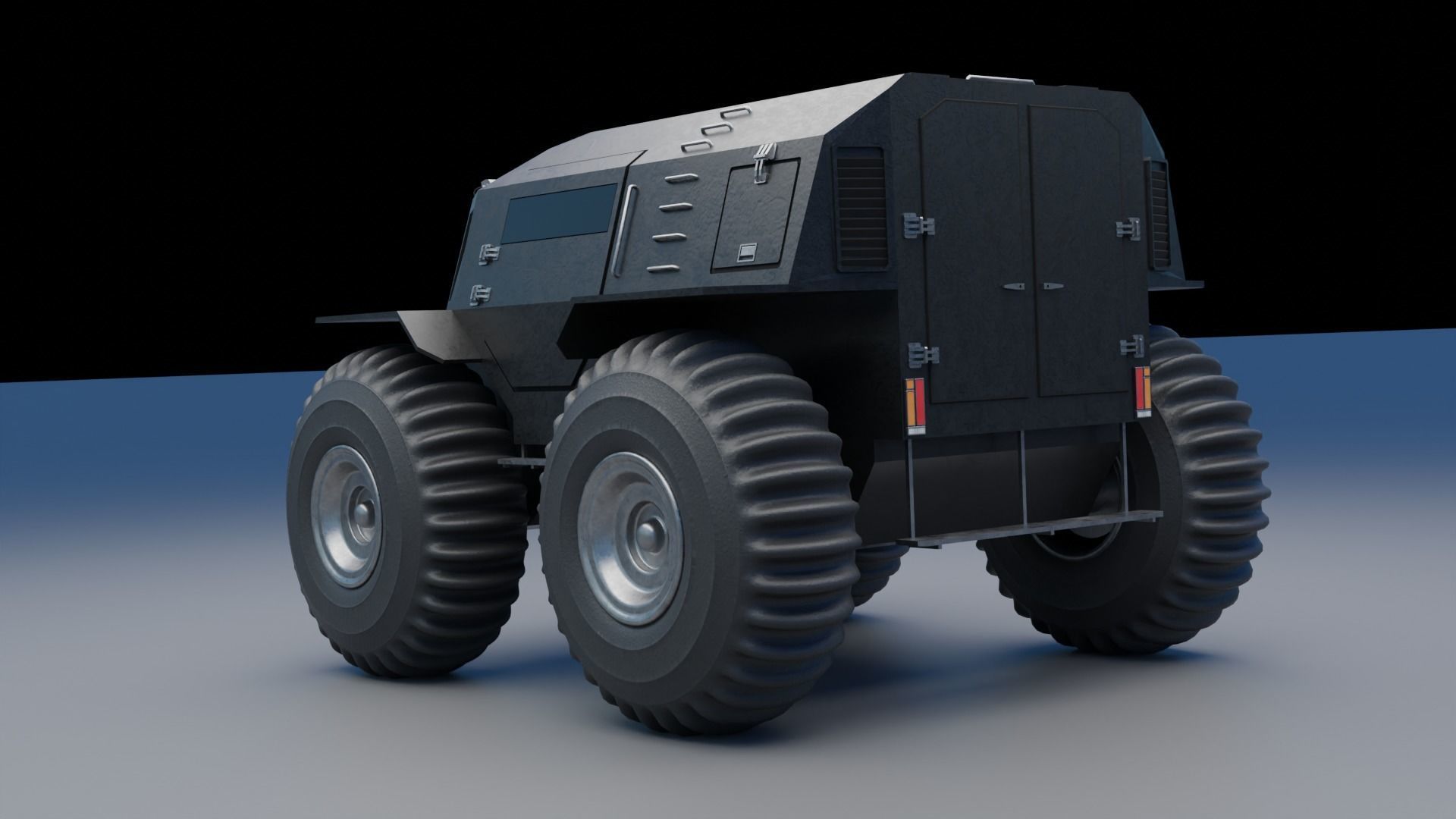 Military Truck Low-poly 3D model_2