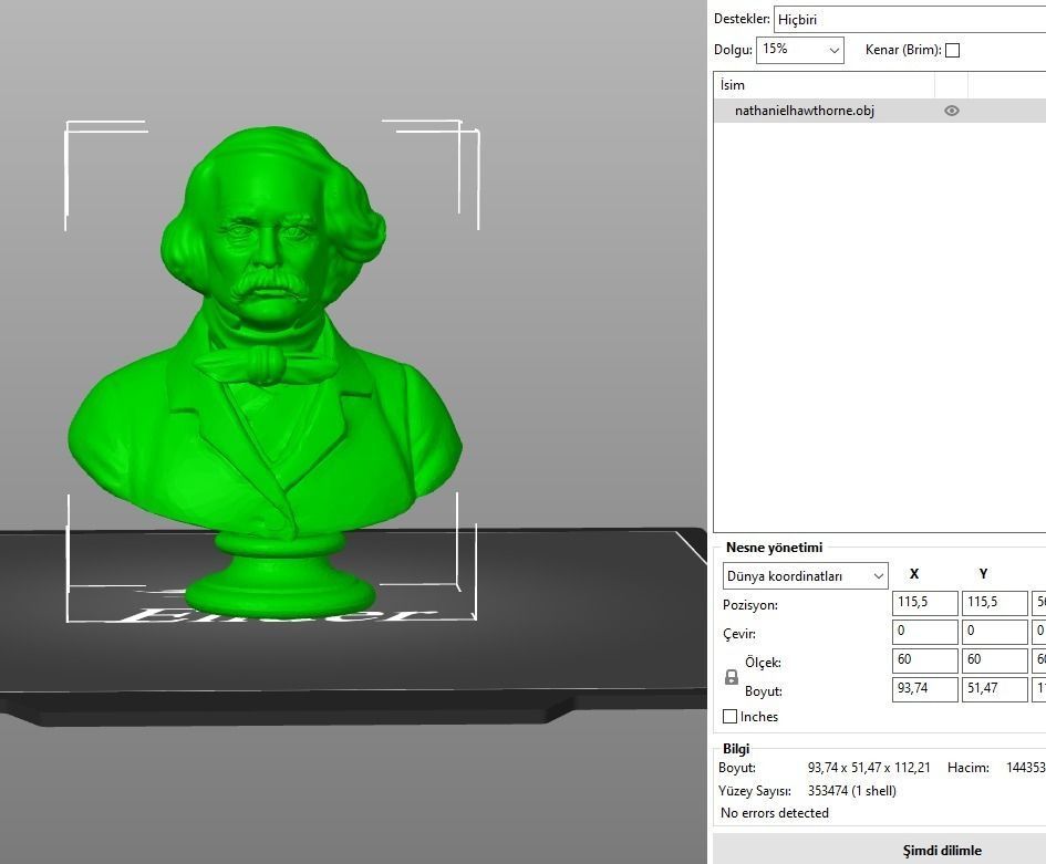 Nathaniel Hawthorne 3D print model_10