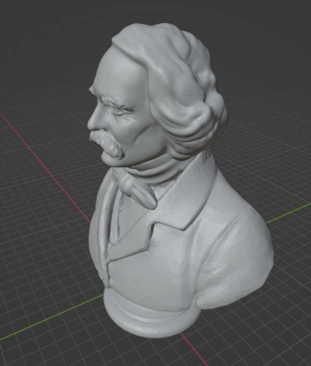 Nathaniel Hawthorne 3D print model_16