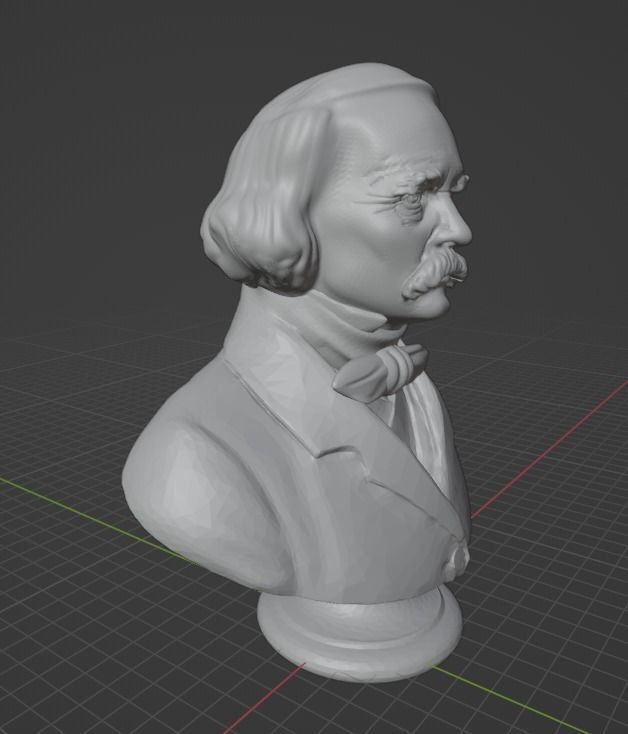 Nathaniel Hawthorne 3D print model_5