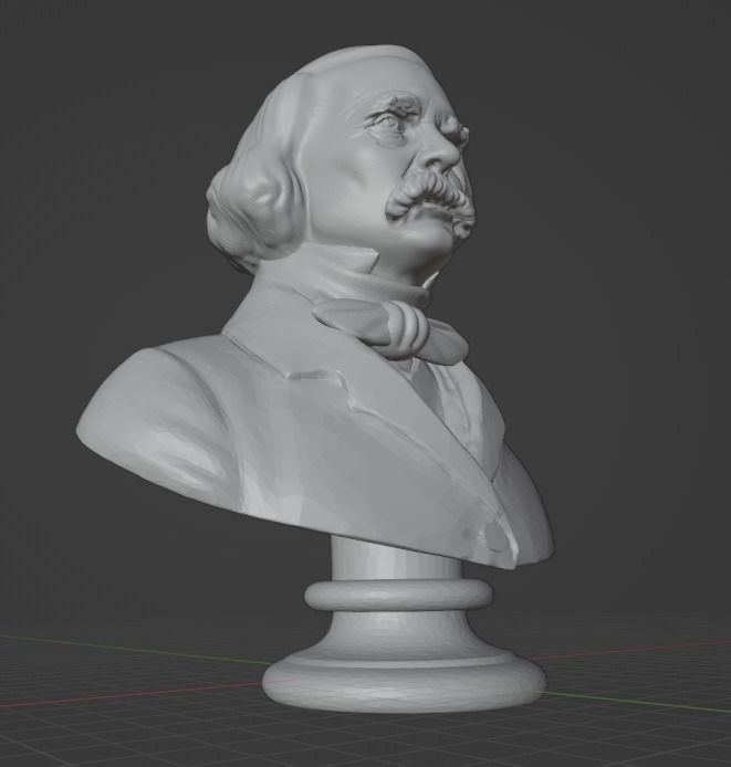 Nathaniel Hawthorne 3D print model_15