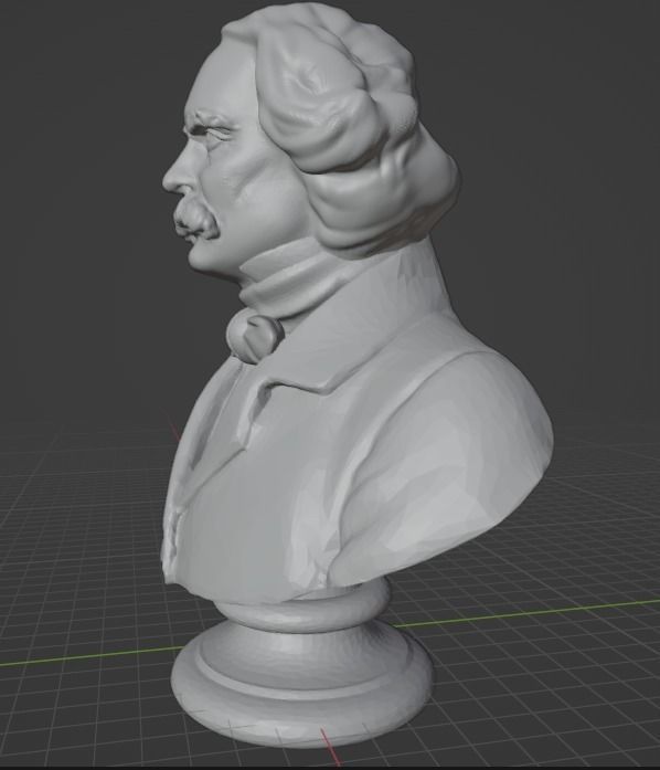 Nathaniel Hawthorne 3D print model_8