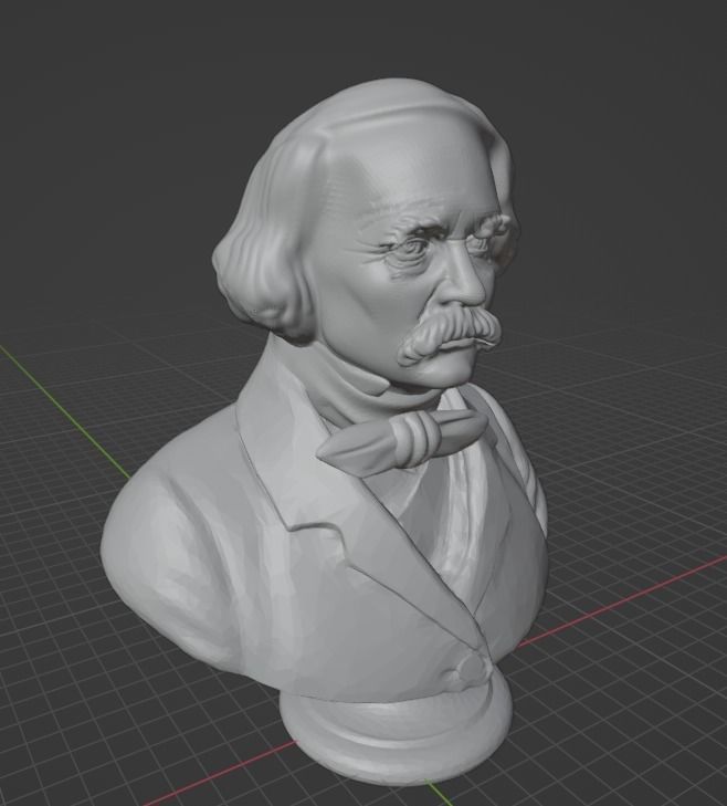 Nathaniel Hawthorne 3D print model_4