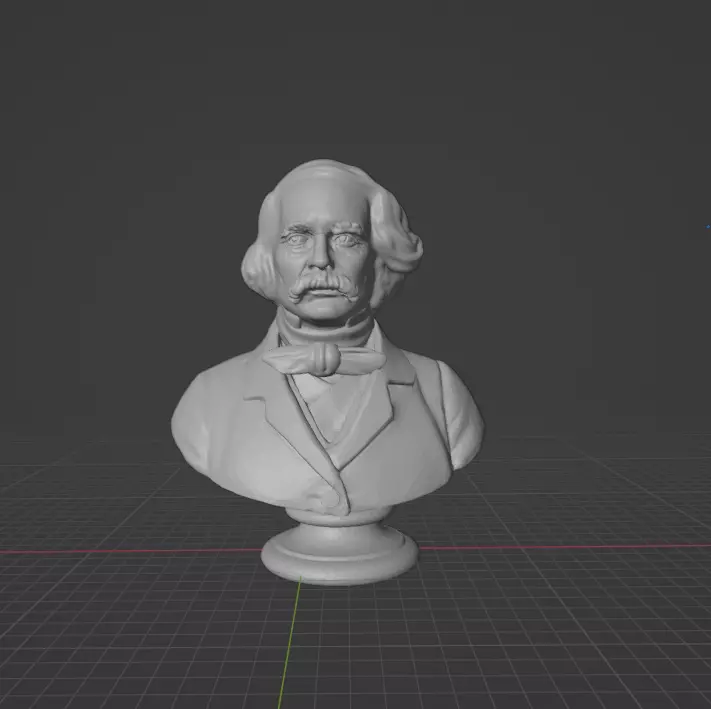 Nathaniel Hawthorne 3D print model_0
