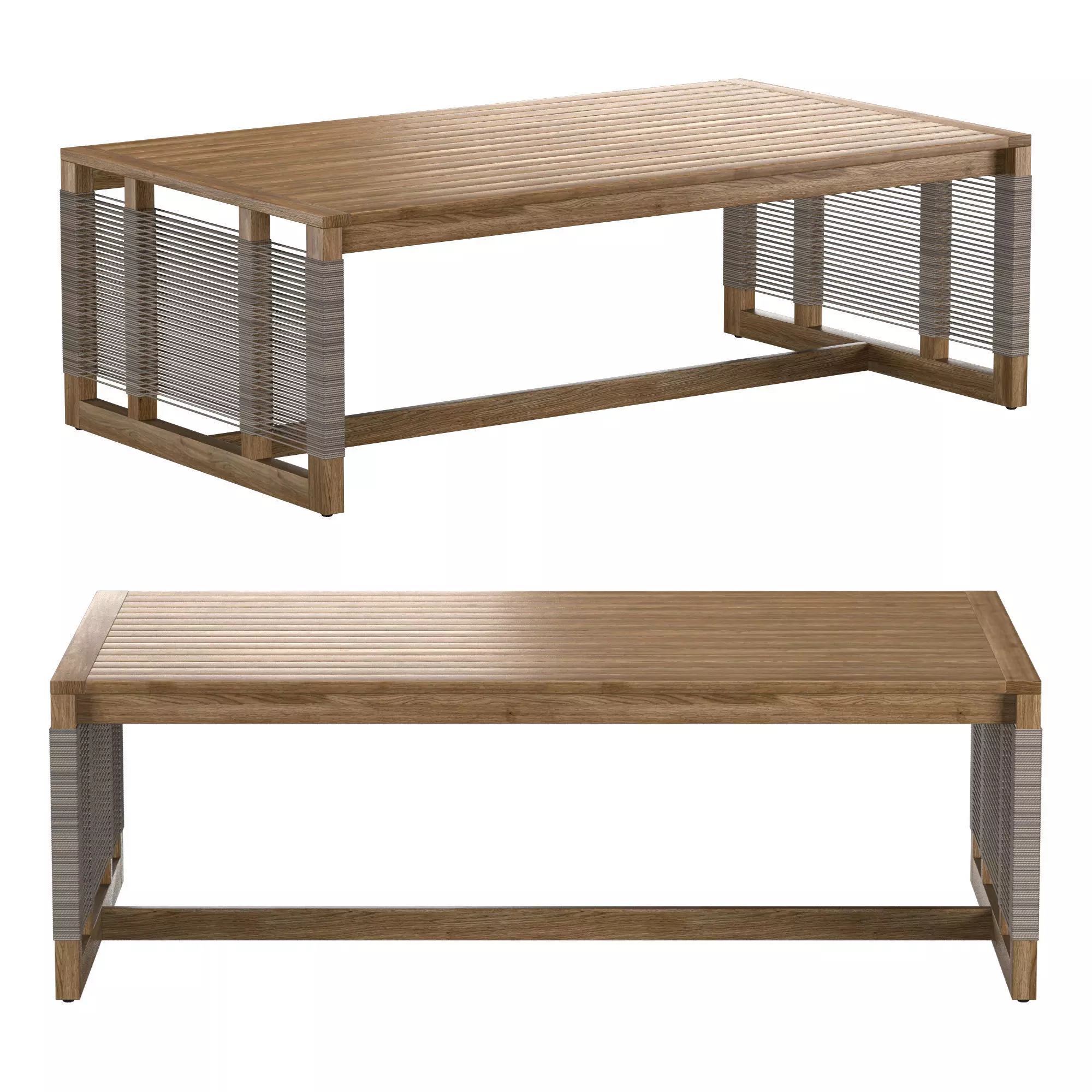 AMALFI OUTDOOR COFFEE TABLE 3D model