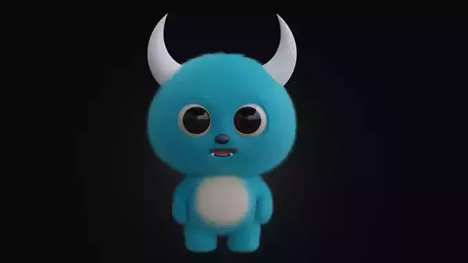 Monster with horns 3D model