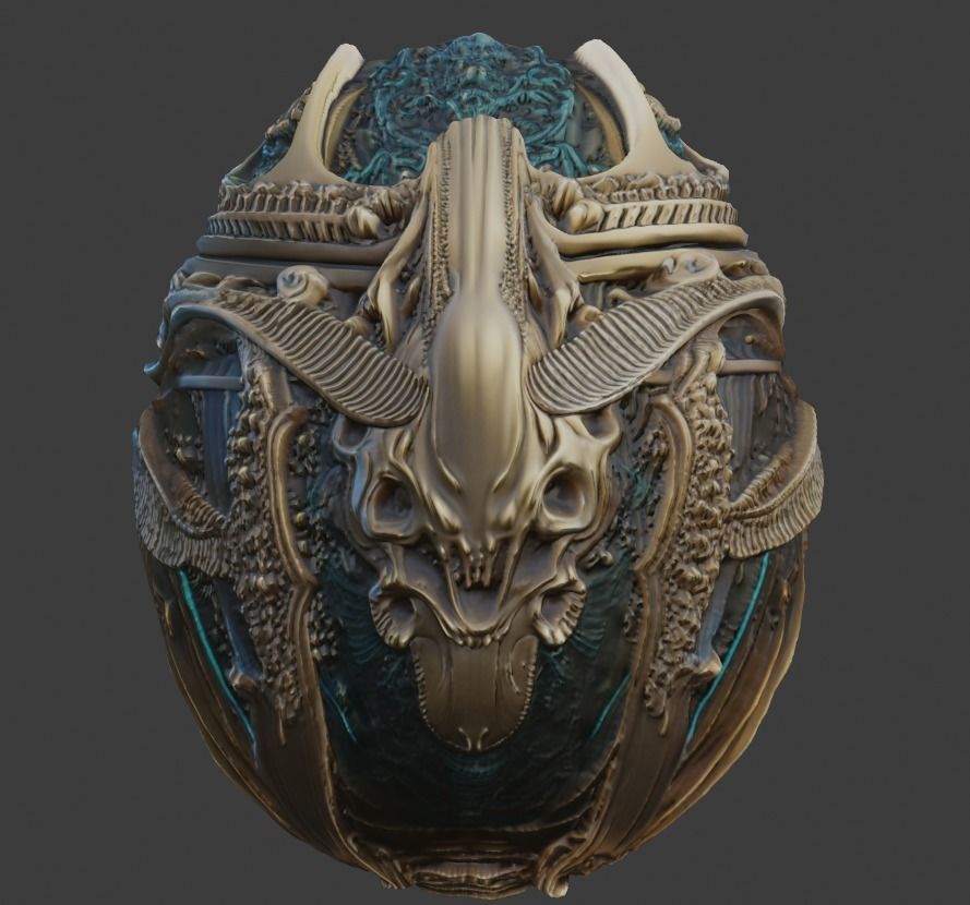 Realistic high quality Faberge Egg PBR 3D model_1