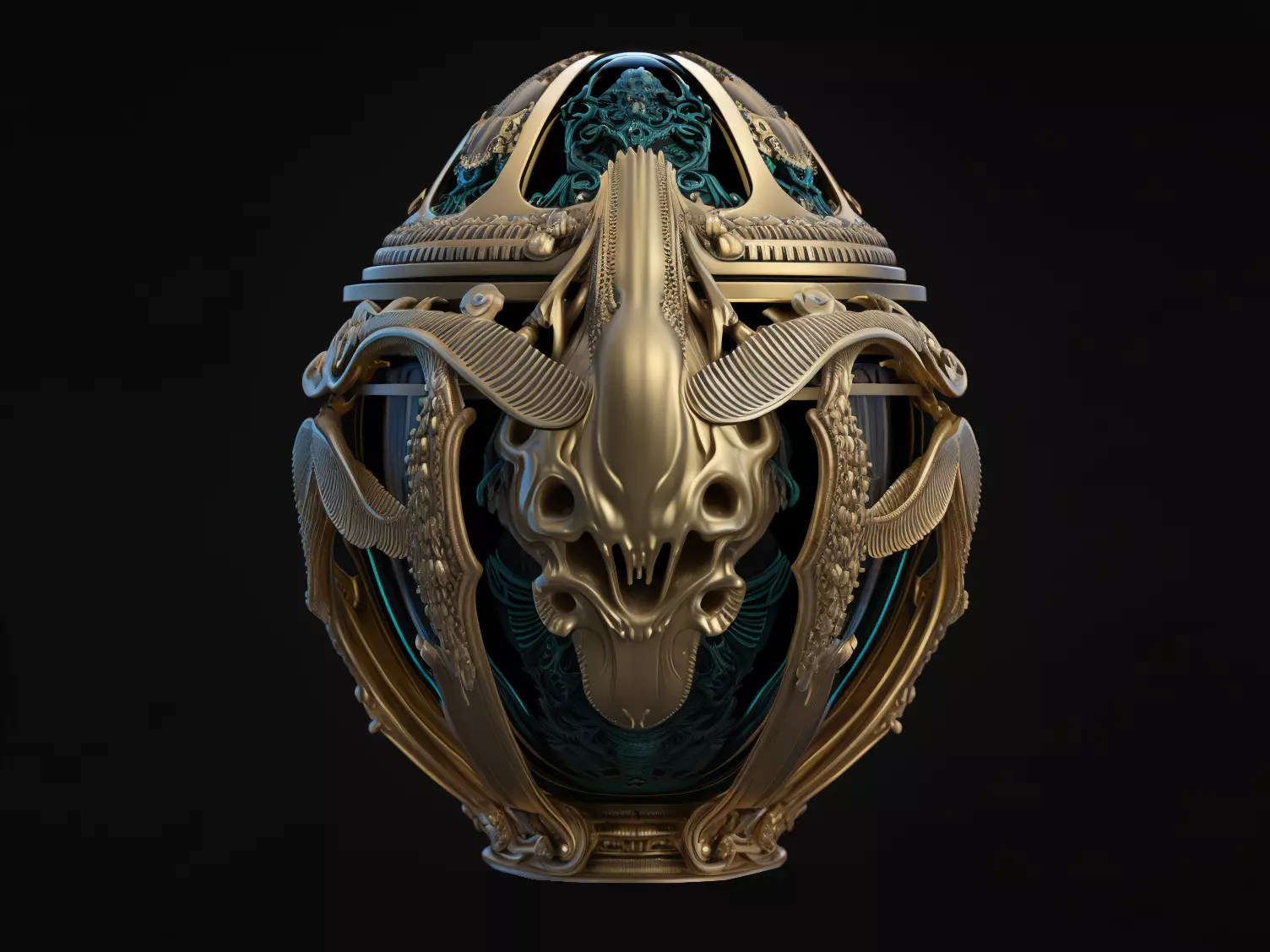 Realistic high quality Faberge Egg PBR 3D model_0