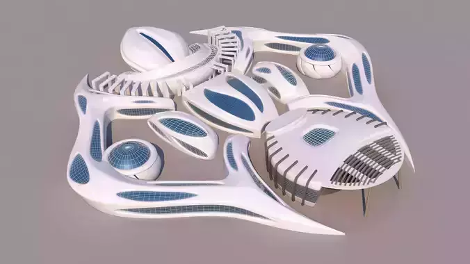 0118 - Organic Building 3D model