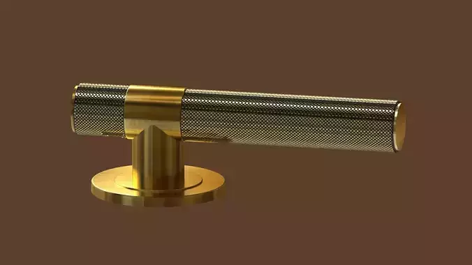 brass knurled handle 3D model