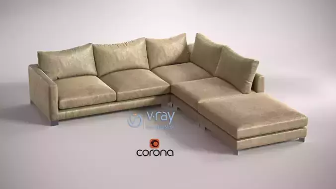 Sofa Zara Corner unit large left facing extra deep 314x322cm