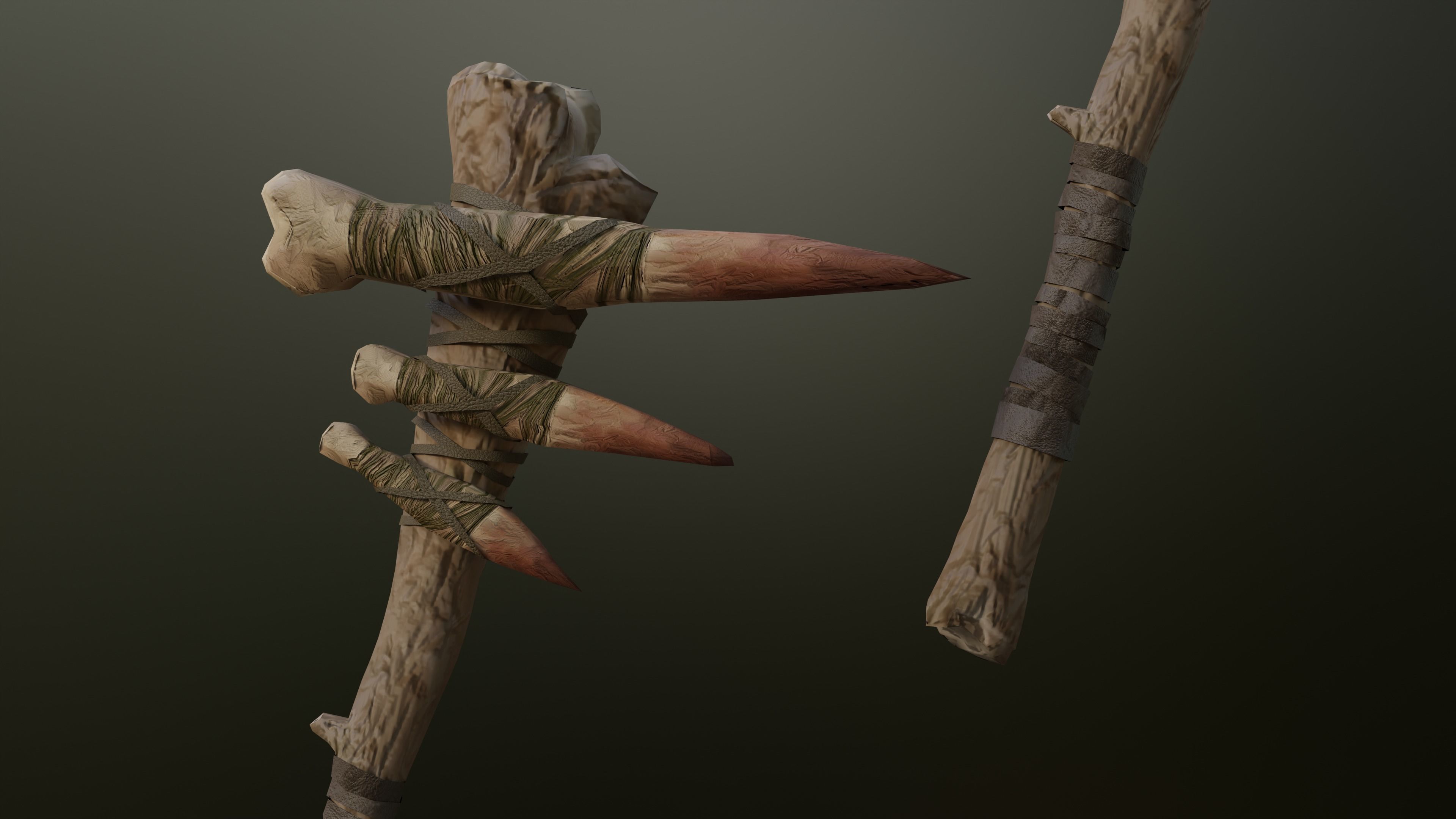 Club Weapon Free low-poly 3D model_2