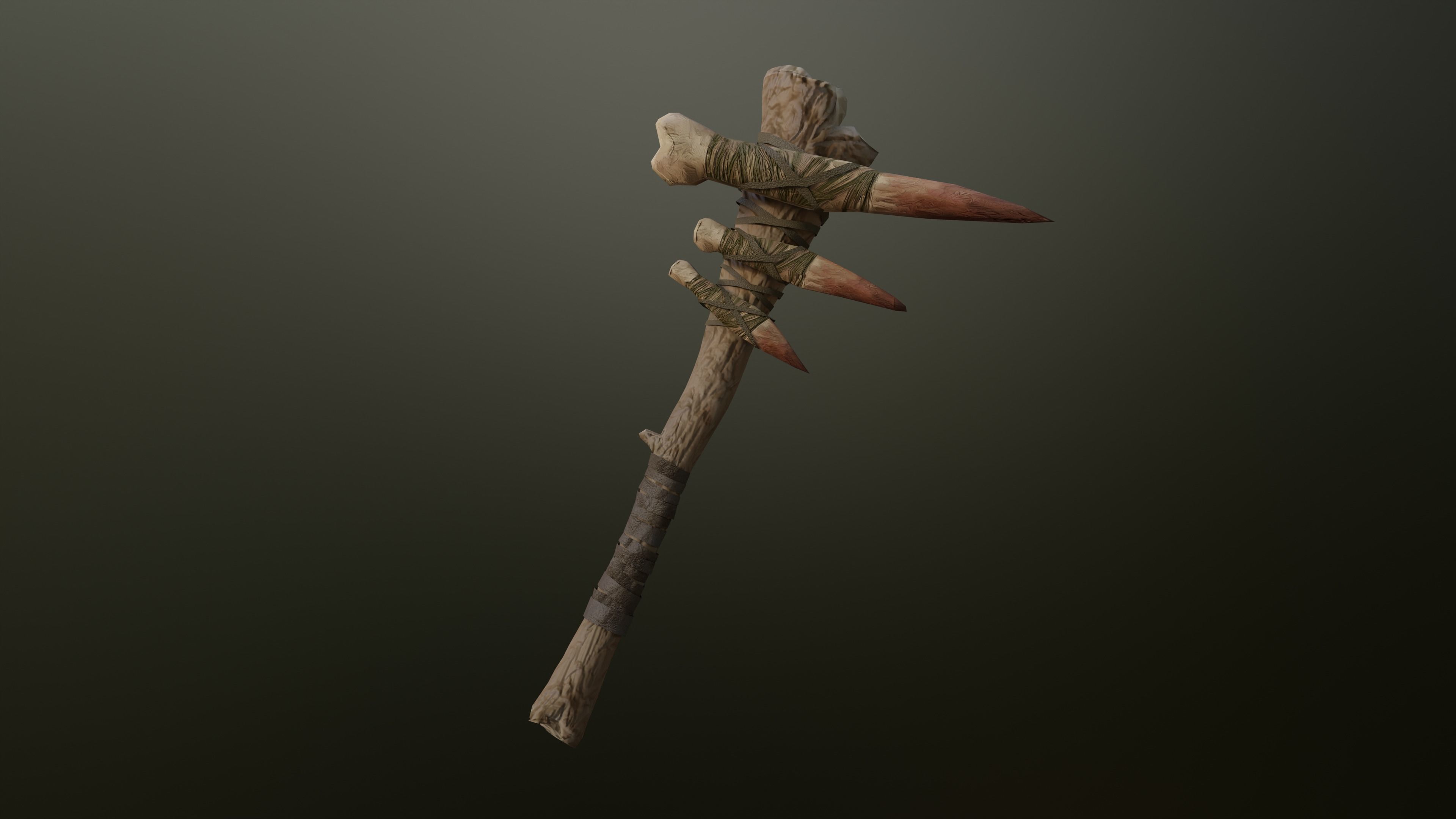 Club Weapon Free low-poly 3D model_3