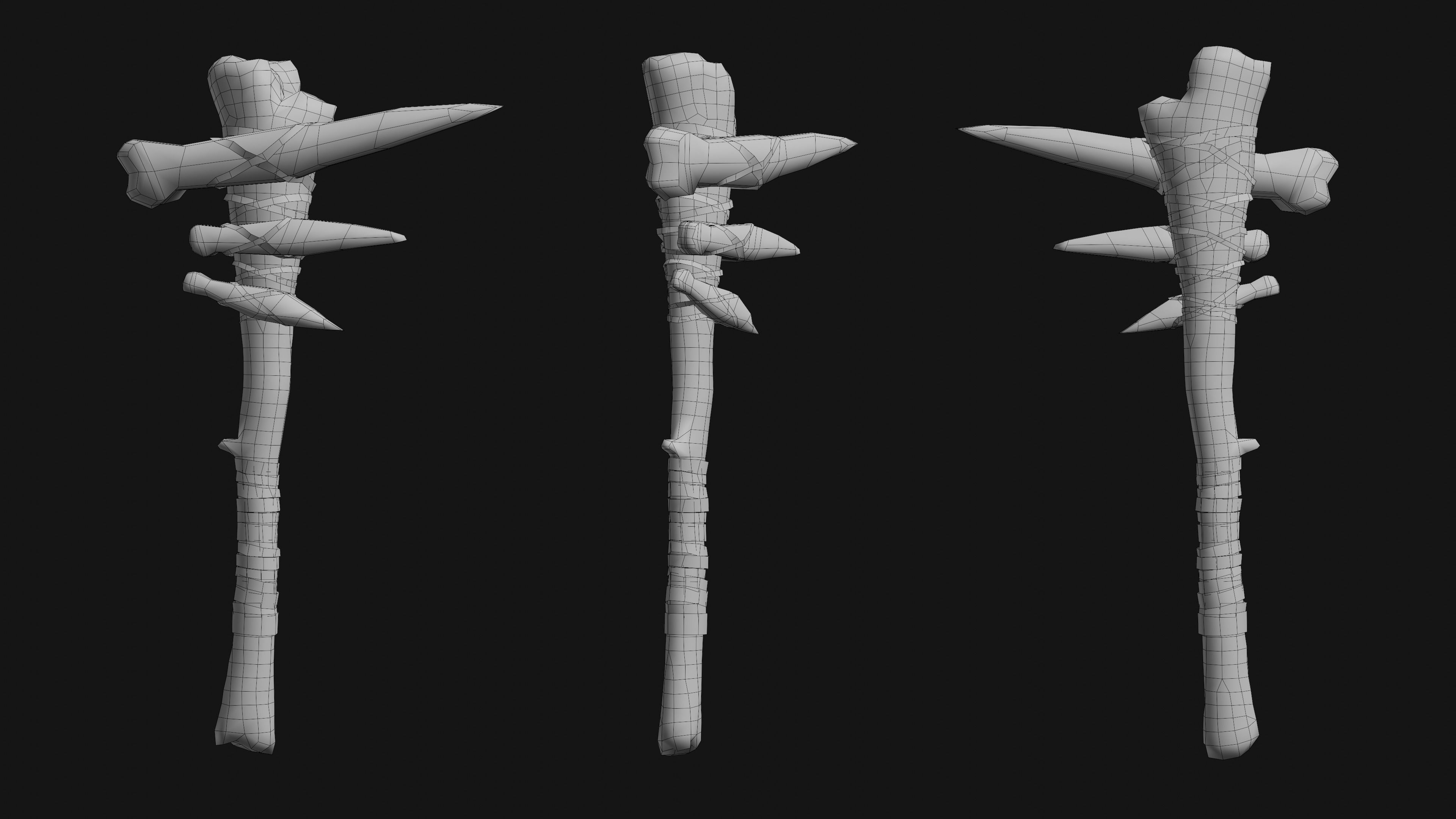 Club Weapon Free low-poly 3D model_5