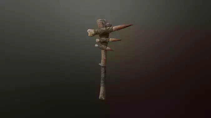 Club Weapon Free low-poly 3D model