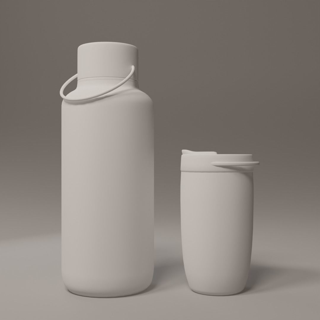 Bottles water bottle 3D model_4