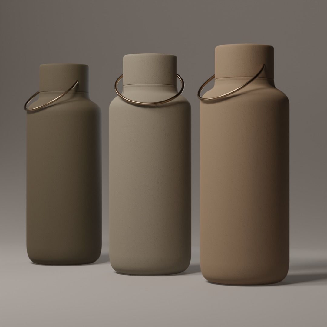 Bottles water bottle 3D model_3