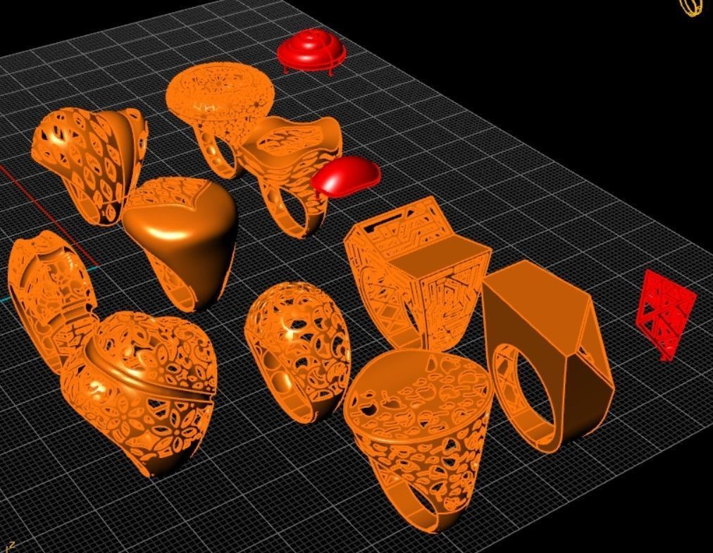 Fusion Ring collection 3D print model_22