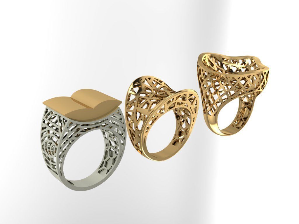 Fusion Ring collection 3D print model_14