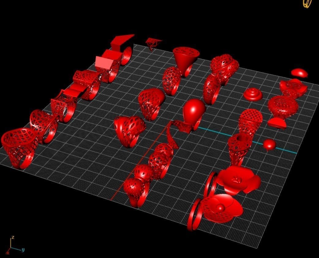 Fusion Ring collection 3D print model_2