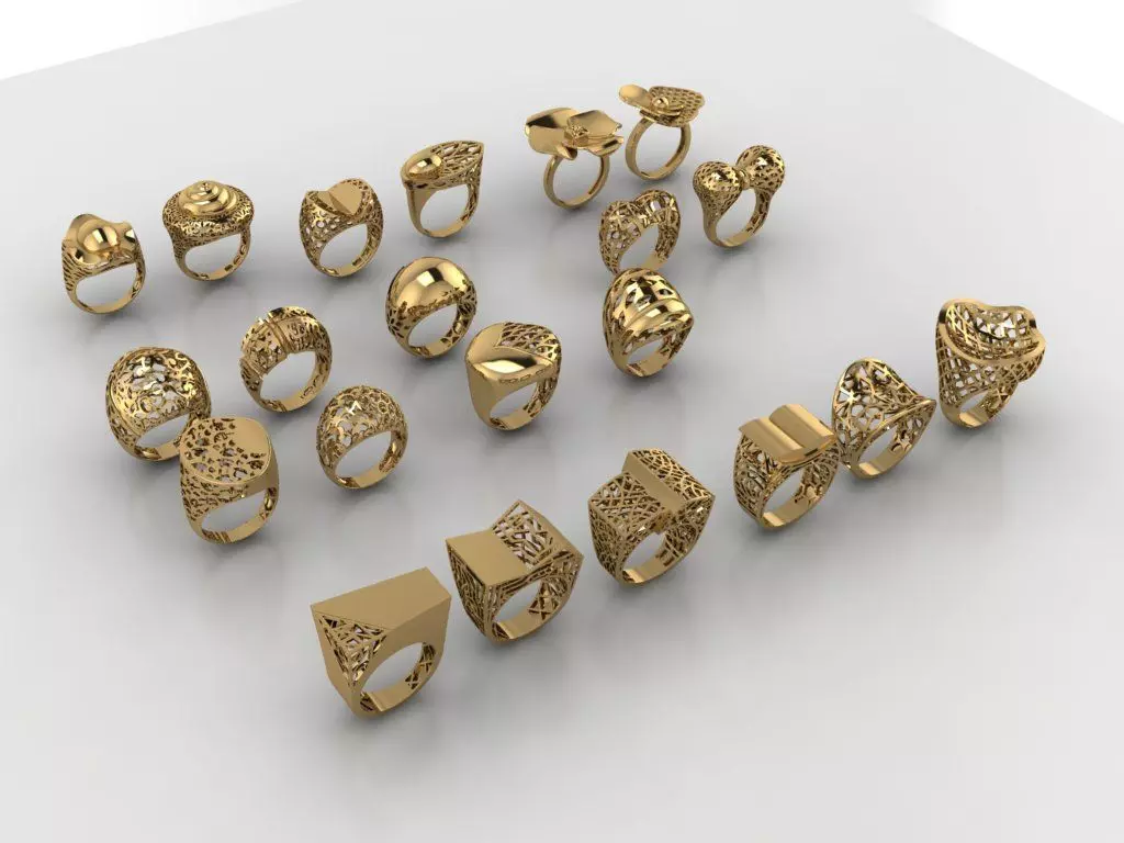Fusion Ring collection 3D print model_0