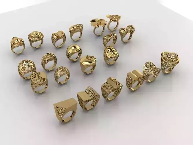 Fusion Ring collection 3D print model