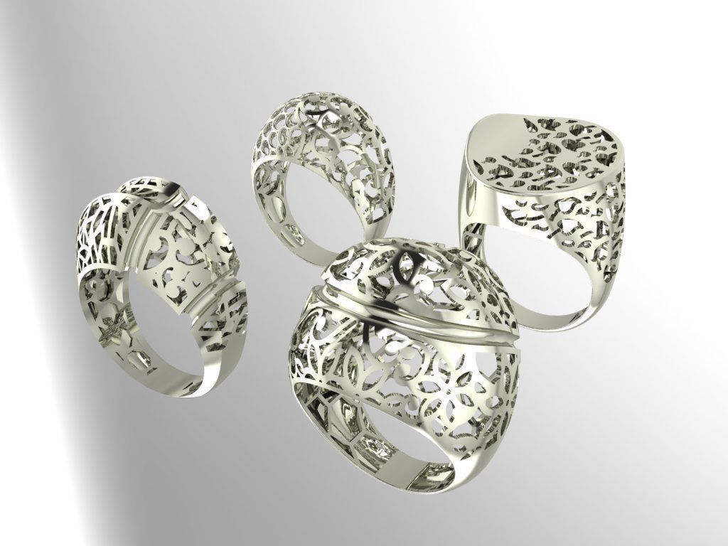 Fusion Ring collection 3D print model_9