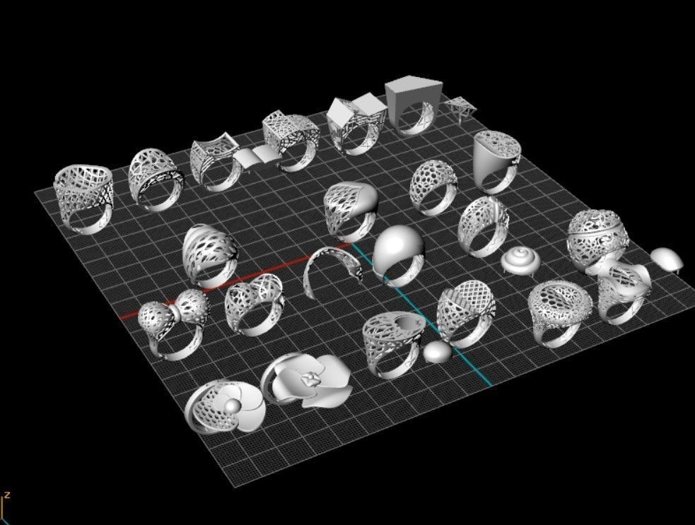 Fusion Ring collection 3D print model_24