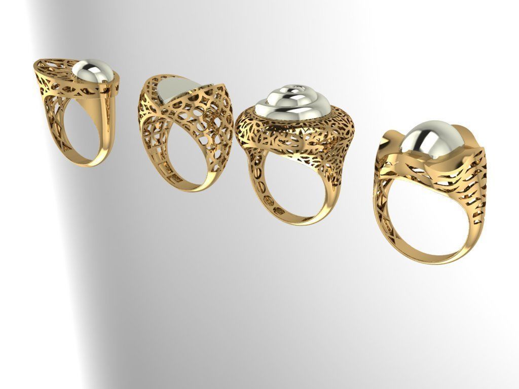 Fusion Ring collection 3D print model_30