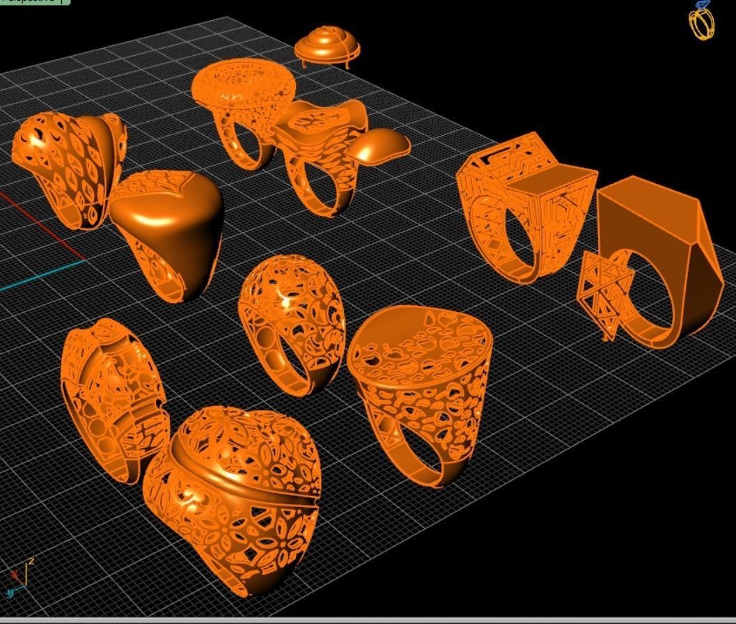 Fusion Ring collection 3D print model_21