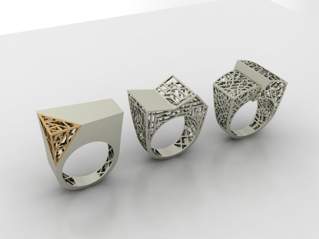 Fusion Ring collection 3D print model_19