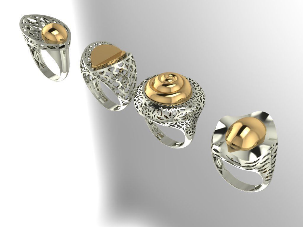 Fusion Ring collection 3D print model_4